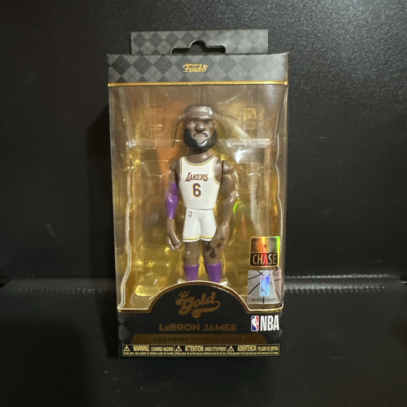 Funko Gold LeBron James Lakers 'Chase White Jersey' Premium Vinyl 5" Figure NIB!0