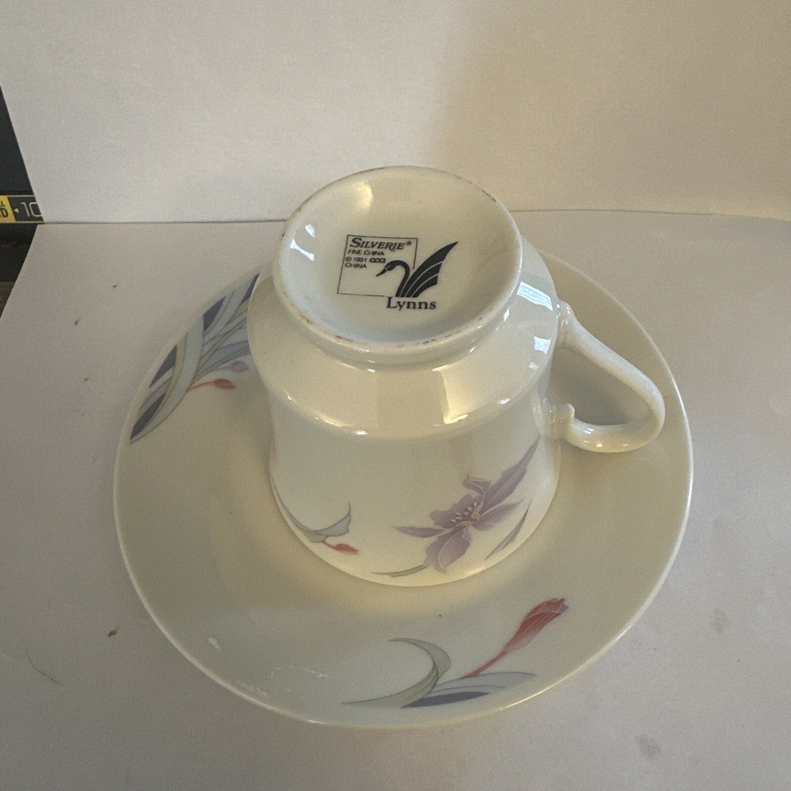 Vintage Silverie Fine China Floral Tea Cup & Saucer3