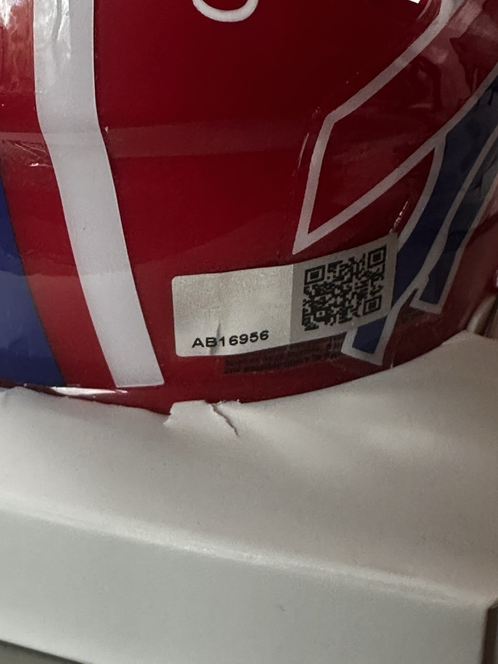 Andre Reed/Steve Tasker signed inscribed mini helmet Buffalo Bills TSE COA2