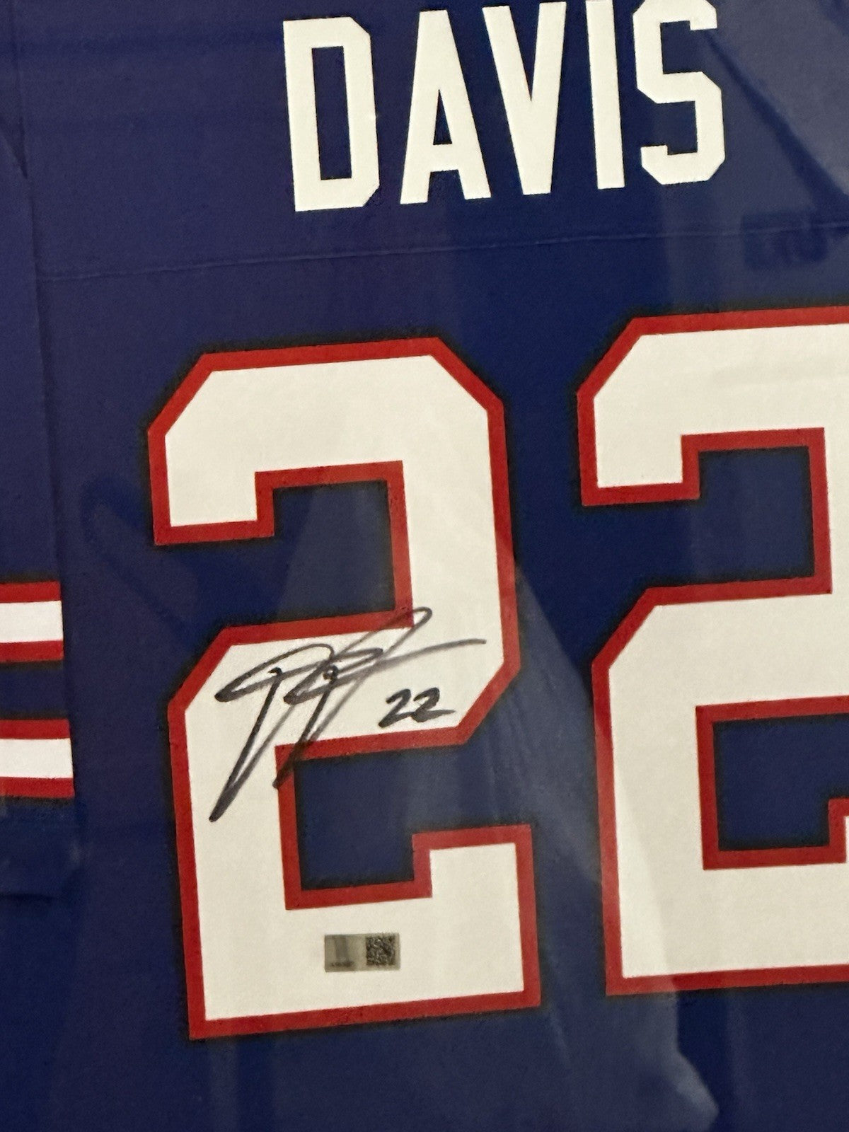 Ray Davis NIKE AUTHENTIC  Signed Framed Jersey TSE-COA Buffalo Bills4