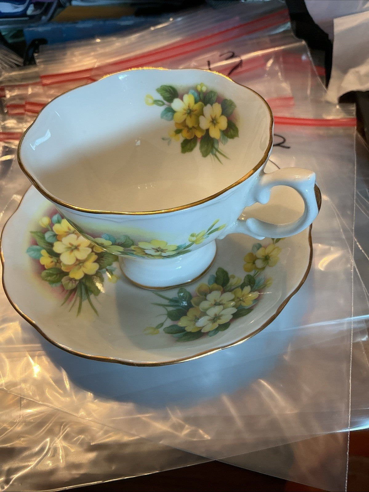 Royal albert Cup And saucer Yellow Floral.    CHN 030