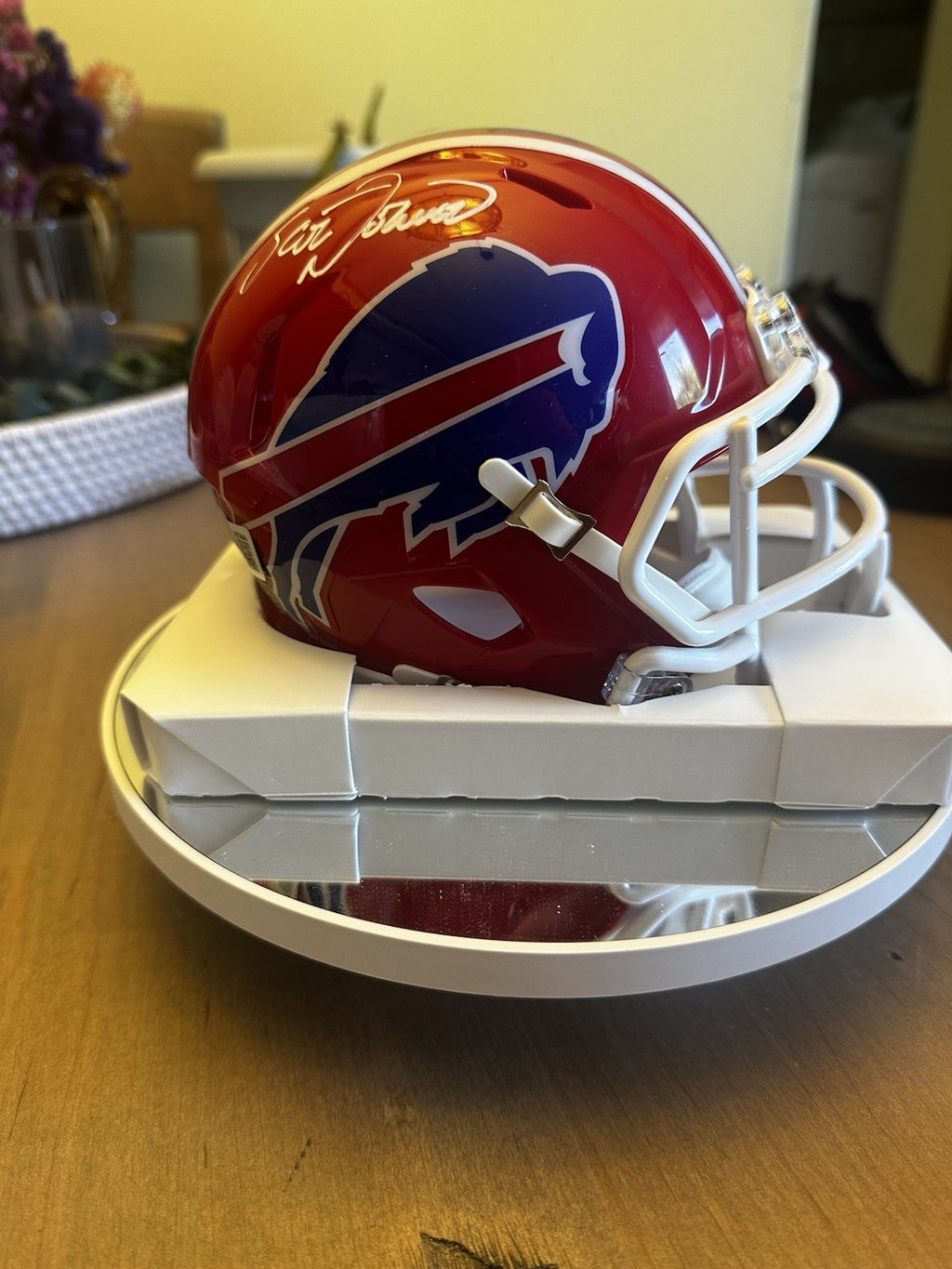 Scott Norwood Signed Auto Bills Mini Helmet With BAS COA0