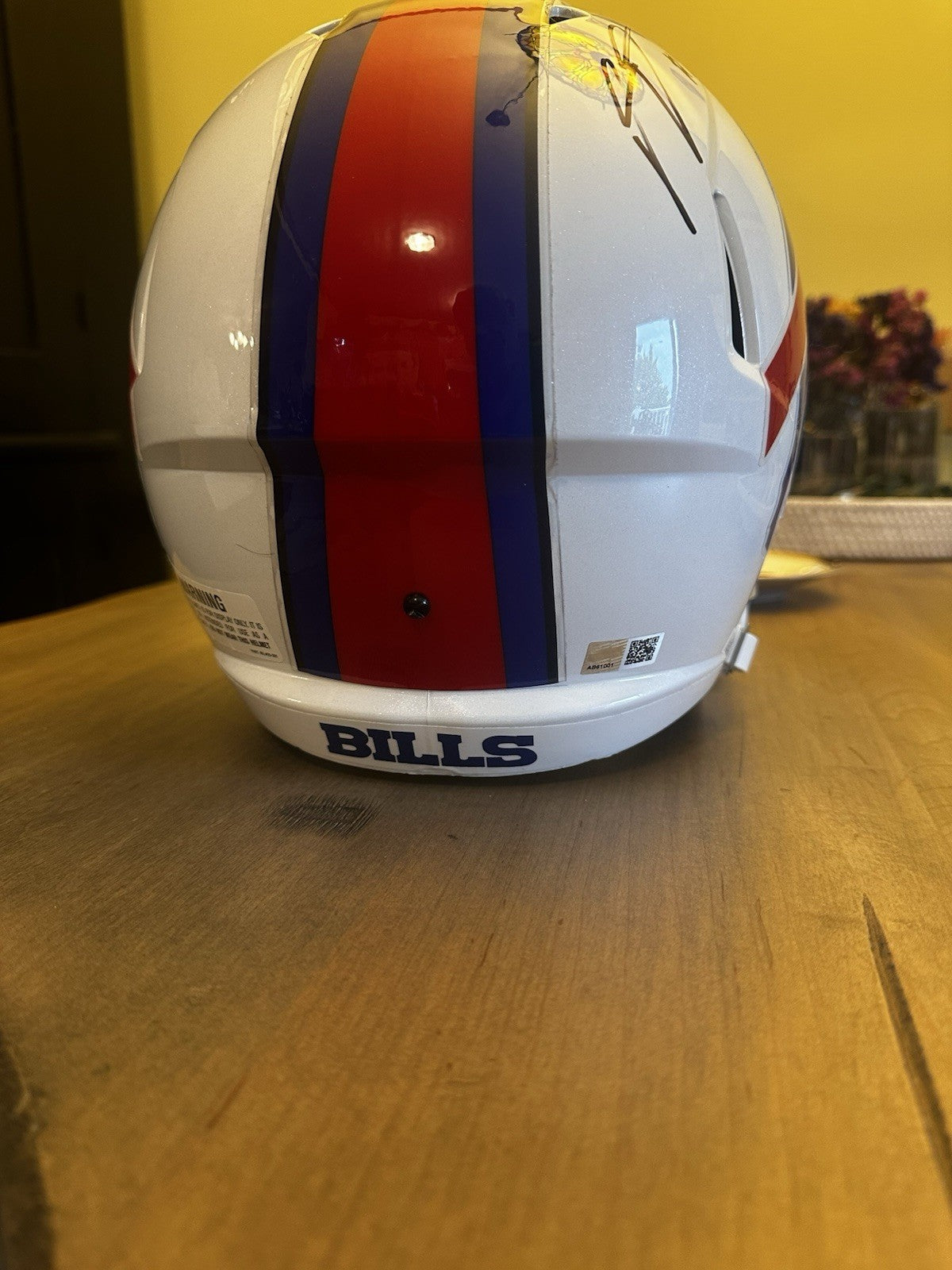 RAY DAVIS BUFFALO BILLS SIGNED SPEED FULL SIZE REP HELMET with Visor And TSE COA3