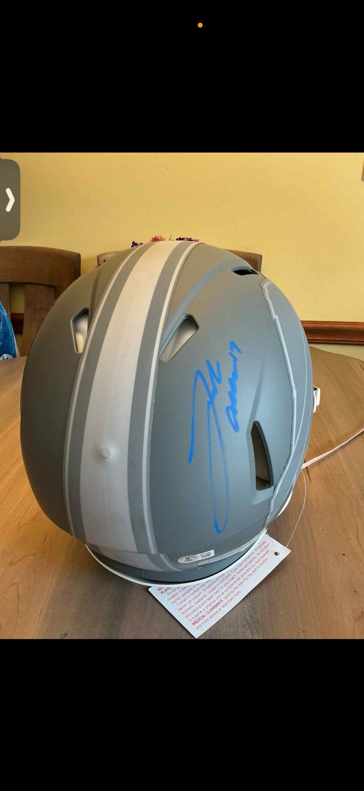 Josh Allen Signed Auto Full Size Authentic Slate Helmet w/visor!! Beckett COA3