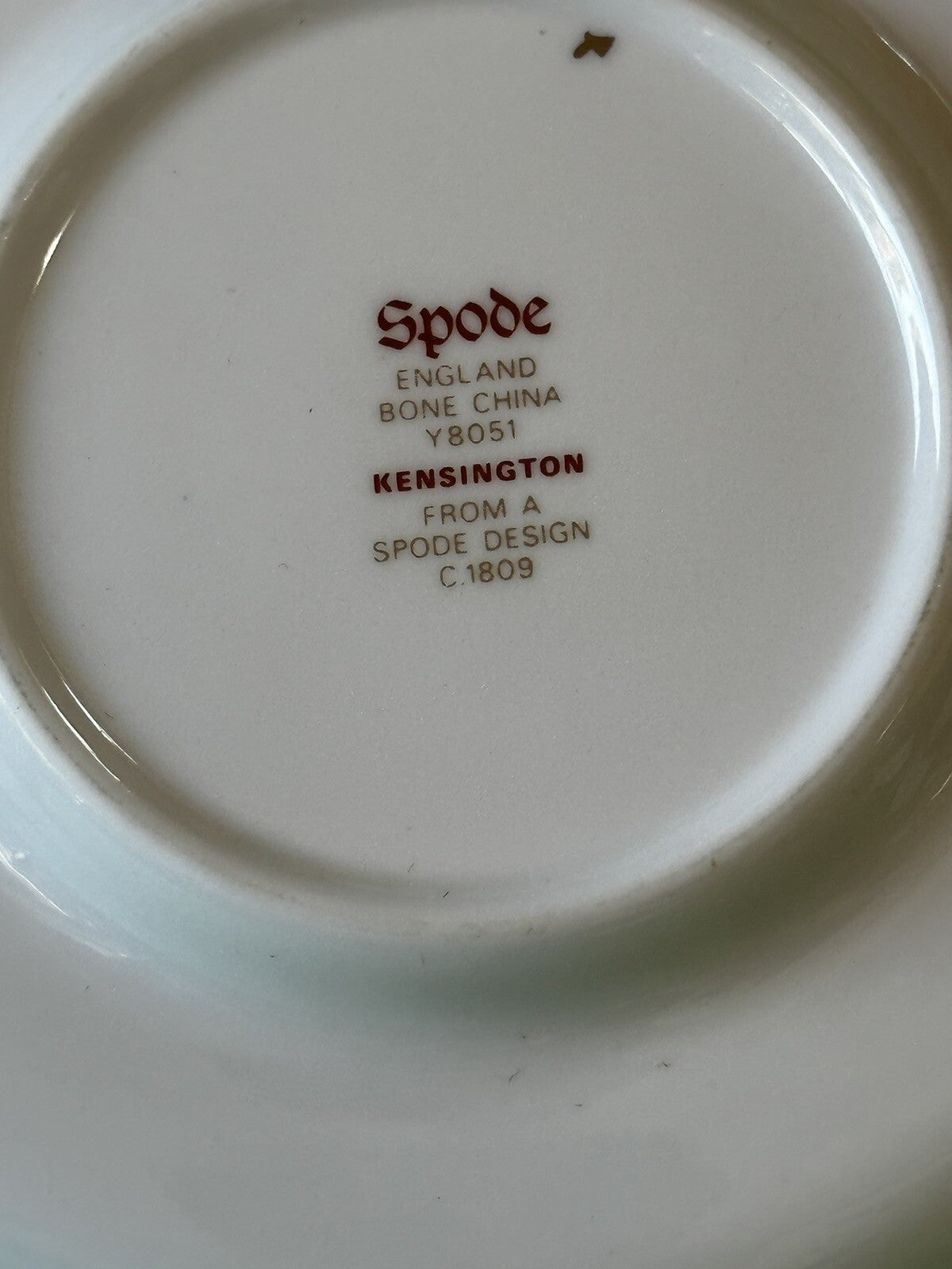 Spode England Bone China  Kensington A Slide Design C 1809 cup & saucer CHN 022