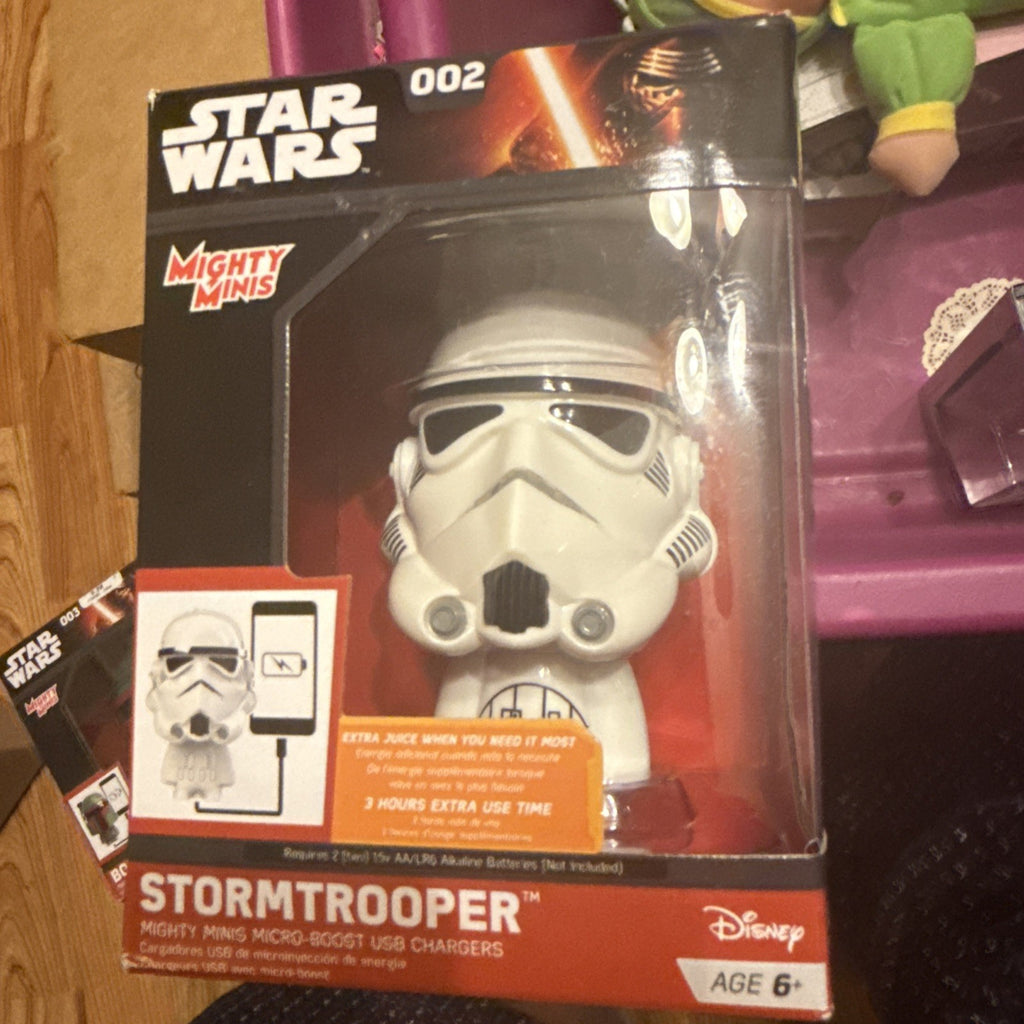 Star Wars STORMTROOPER Mighty Minis Micro Boost USB Charger BIN 990