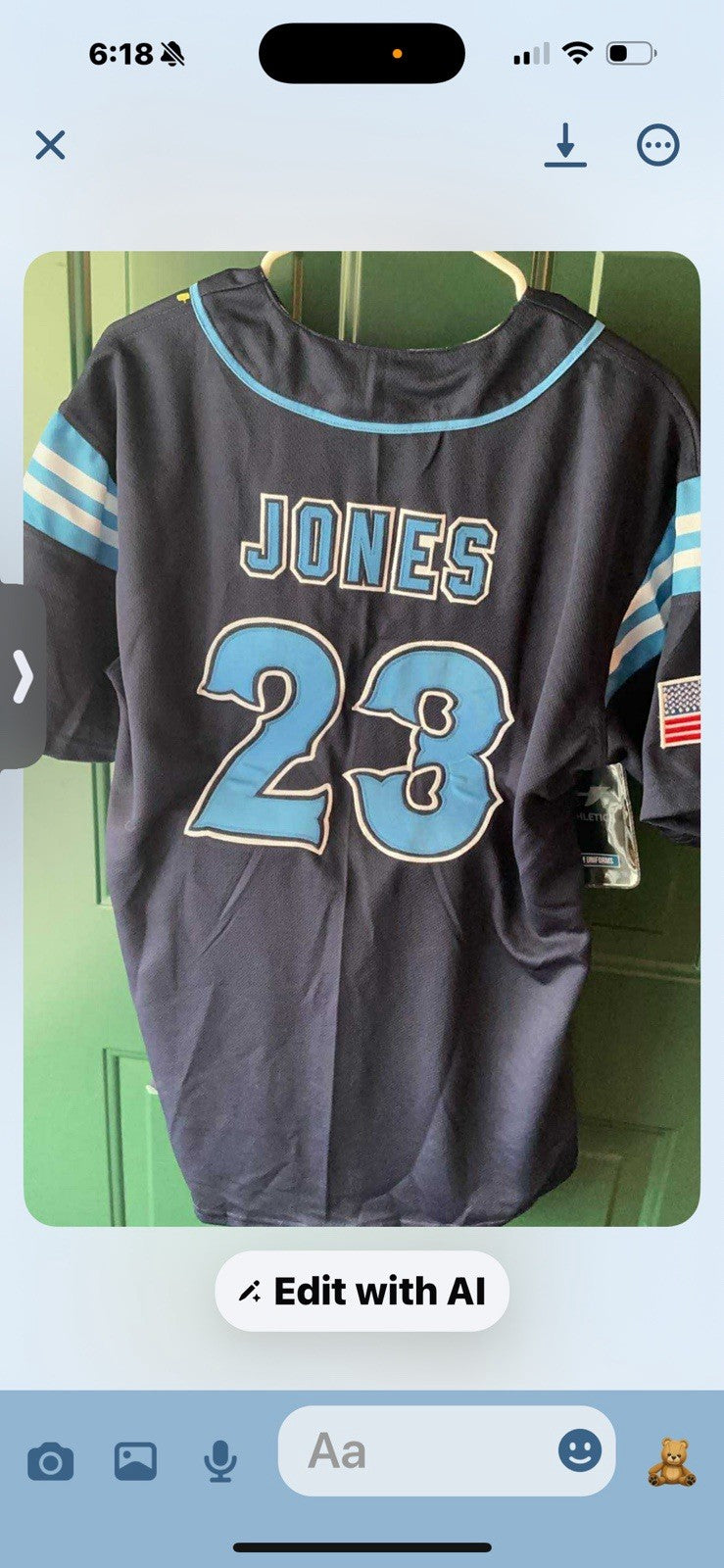 GARB ATHLETICS Adult Bandits #23 JONES Baseball Jersey Sz. M NEW SEWN BIN 31