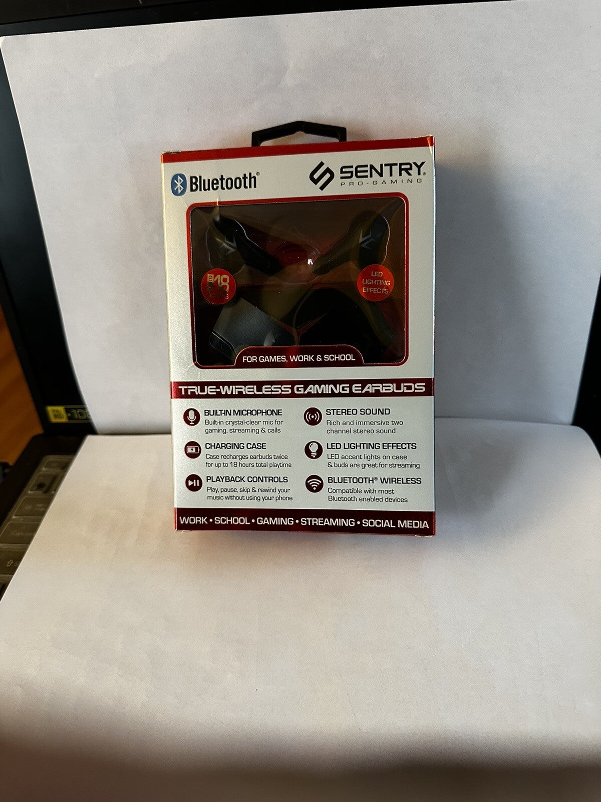 Sentry Industries BTLT1 Light Up Tws Earbuds With Charging Case0