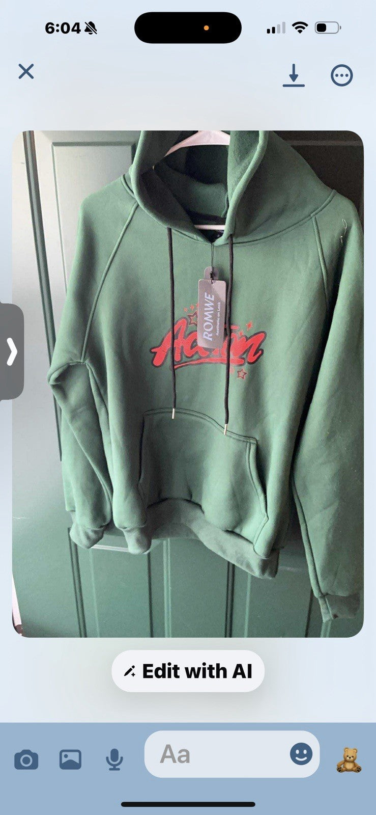 Black and Orange Action Hoodie. Unisex Hooded Sweatshirt Size SMALL - NWT BIN 41