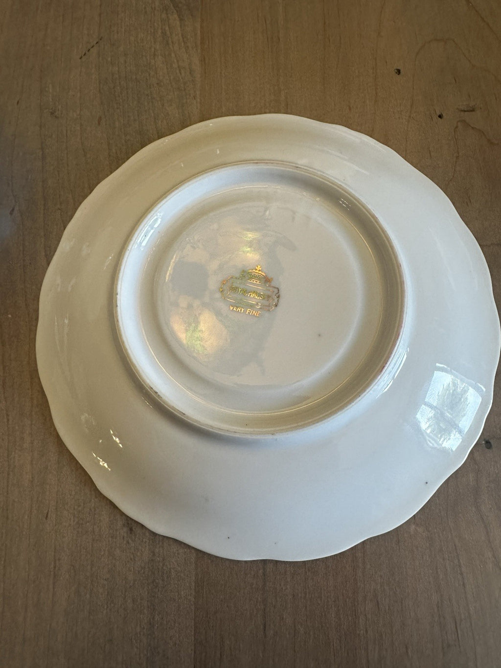 ROYAL HALSEY VERY FINE LUSTERWARE YELLOW & GOLD PINK ROSE CUP & SAUCER CHN 554