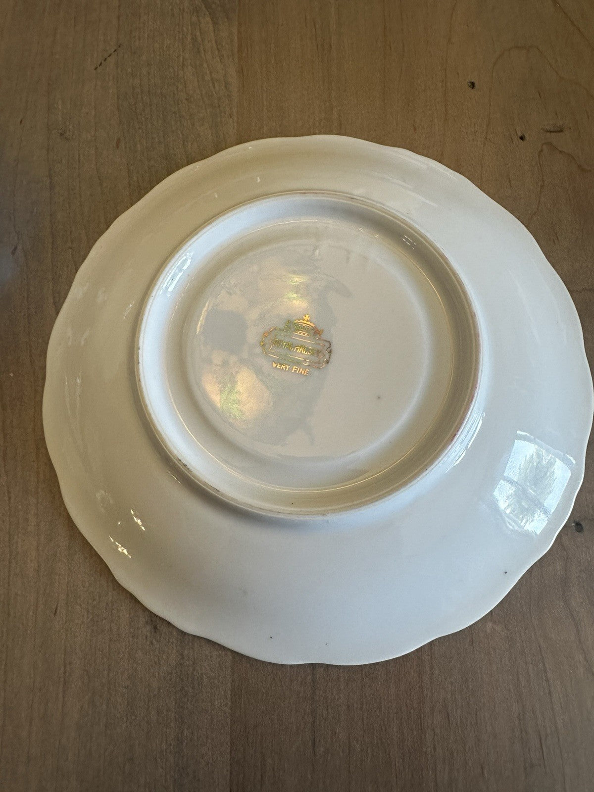 ROYAL HALSEY VERY FINE LUSTERWARE YELLOW & GOLD PINK ROSE CUP & SAUCER CHN 554