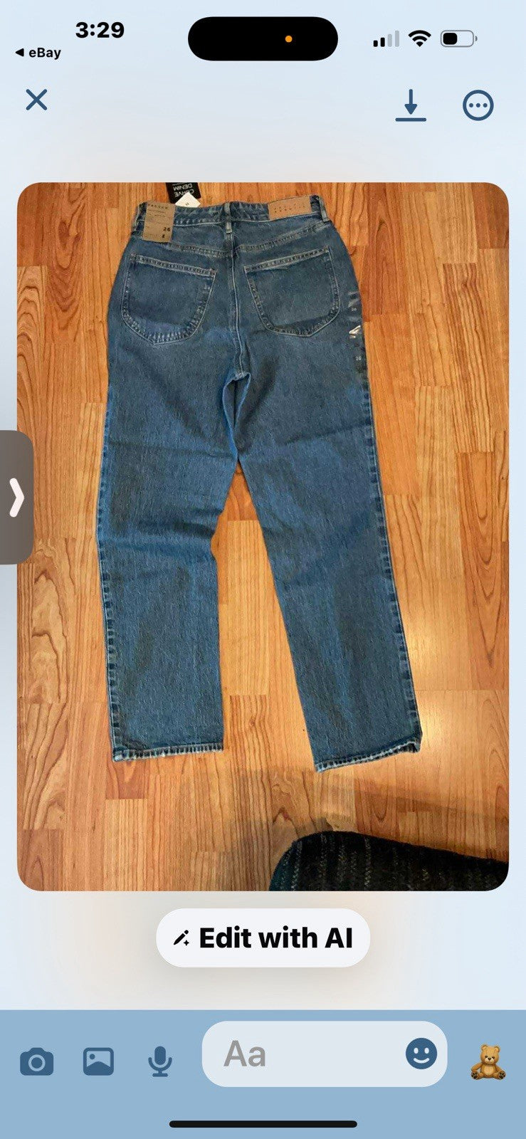 Pacific Sun Jeans Women’s Size 26 Curve Straight Distress Basic Blue Denim BIN 31