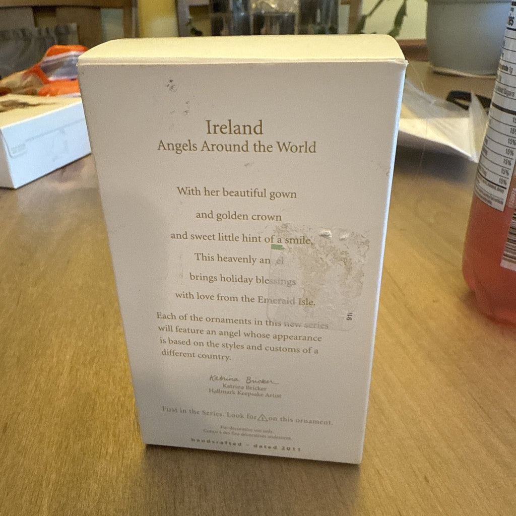 Ireland: Angels Around The World 1st Hallmark Holiday Keepsake Orn. 2011 BIN 991