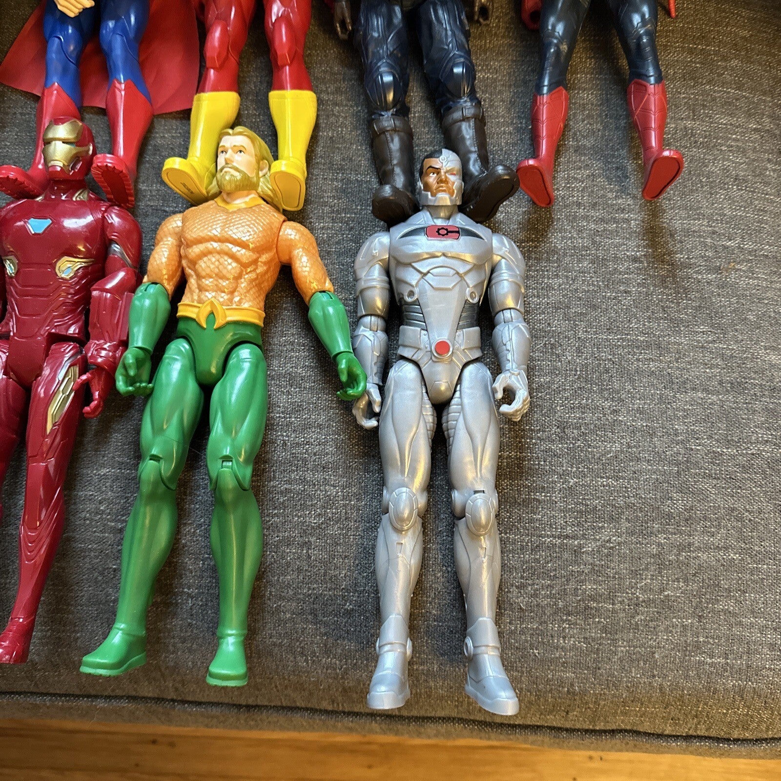 Marvel & DC Comics Figures Lot Of (8) 11-12" Hasbro Superman, Aquaman, SEE PIC5