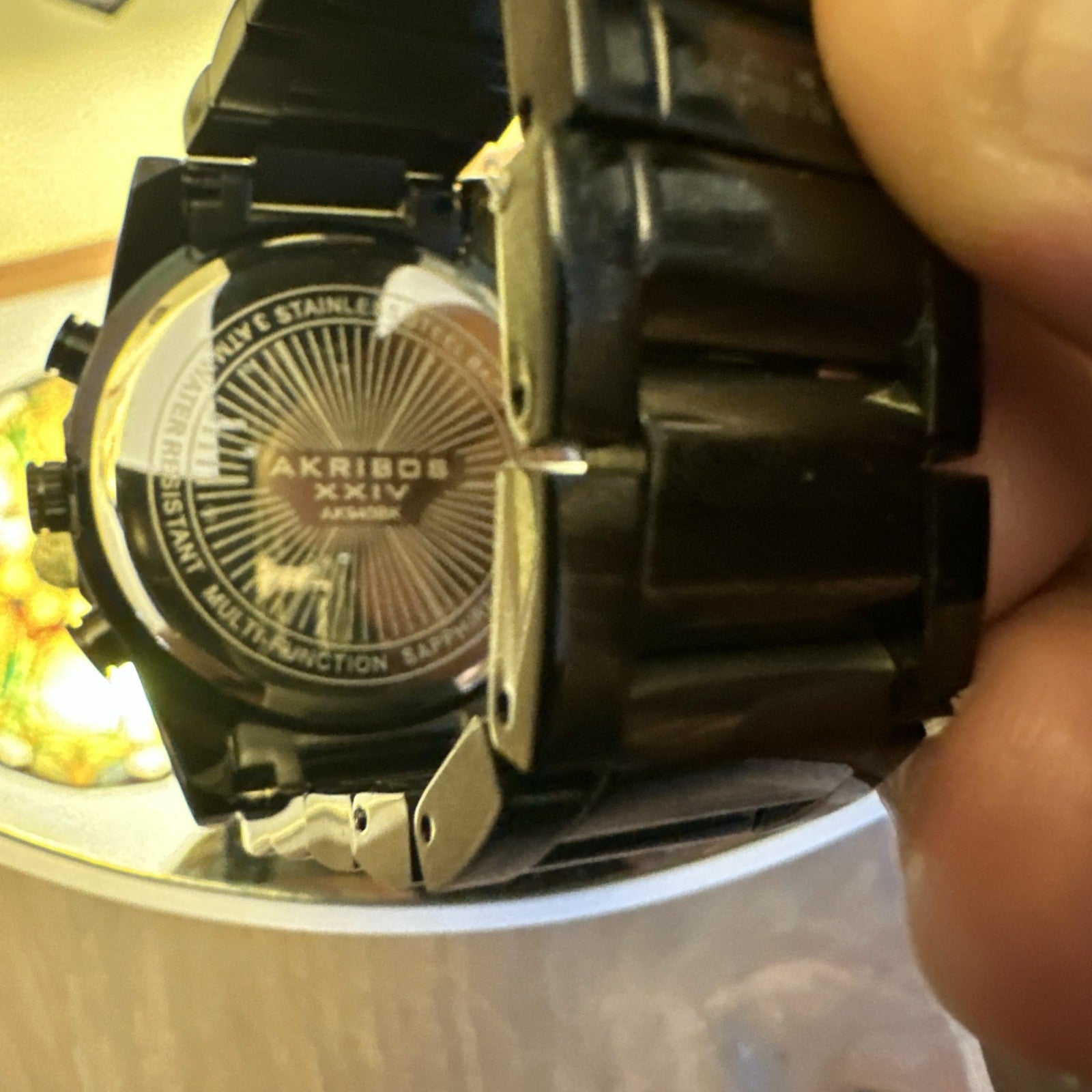 AKRIBOS XXIV MEN’S QUARTZ CHRONOGRAPH STAINLESS STEEL BRACELET WATCH #1