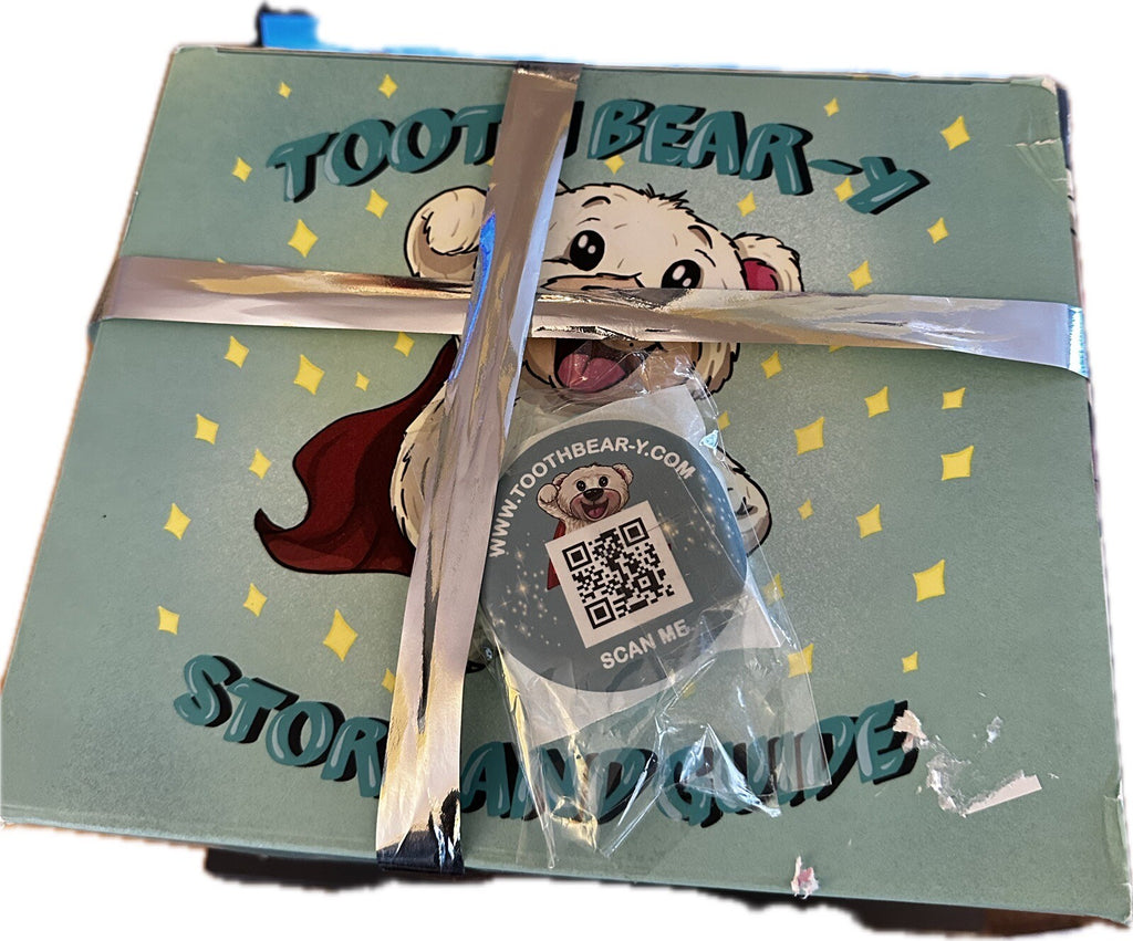 TOOTH BEAR-Y TOOTHBRUSH STORY BOOK & KEEPSAKE TOOTH FAIRY TEDDY BEAR PLUSH8