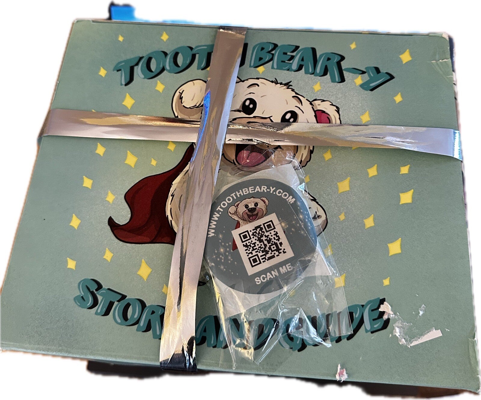 TOOTH BEAR-Y TOOTHBRUSH STORY BOOK & KEEPSAKE TOOTH FAIRY TEDDY BEAR PLUSH8