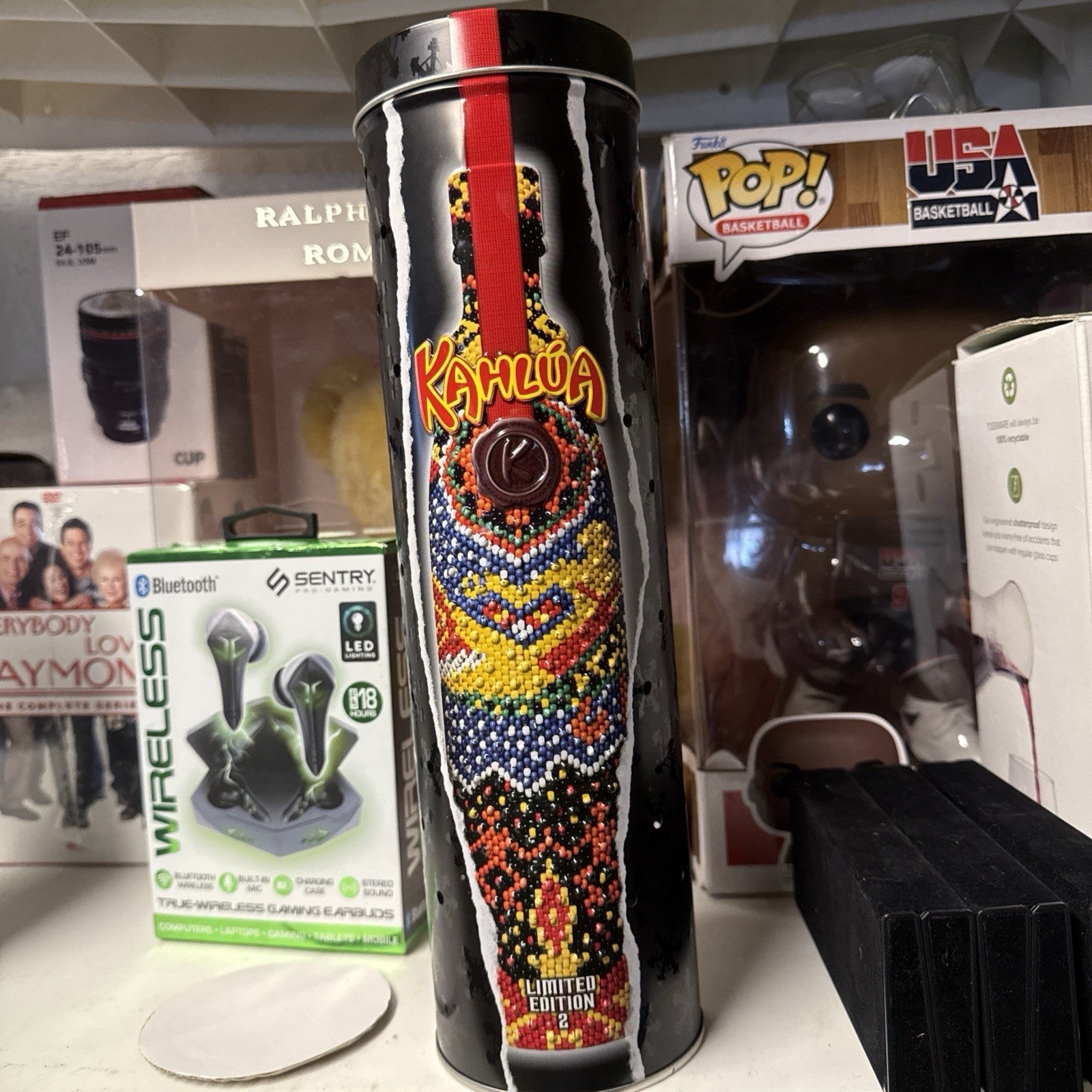 Kahlua Limited Edition RED LED Light-Up Collector’s Tin 12.5” Tall  SHE 10