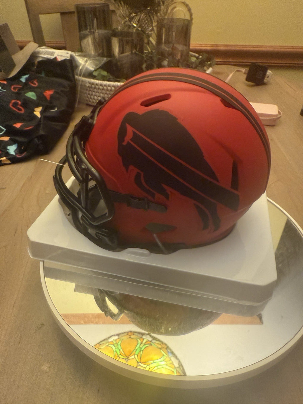 Reed/Thomas/Reich Autographed Buffalo Bills Rave Speed Mini Helmet- JSA/TSE COA4