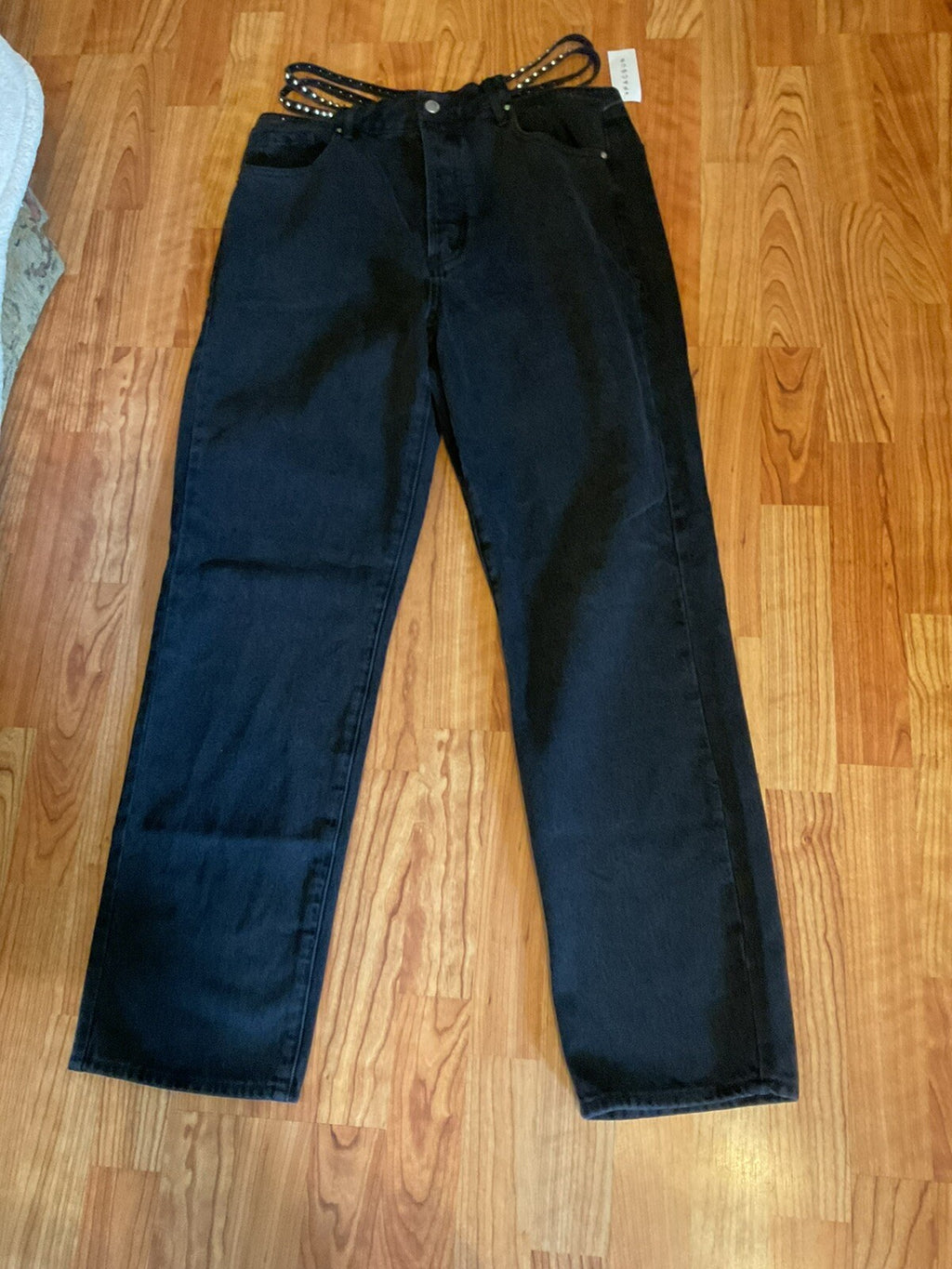 pacific sunwear Black With Belt Jeans Kendall & Kyle Size 30 Bin 31