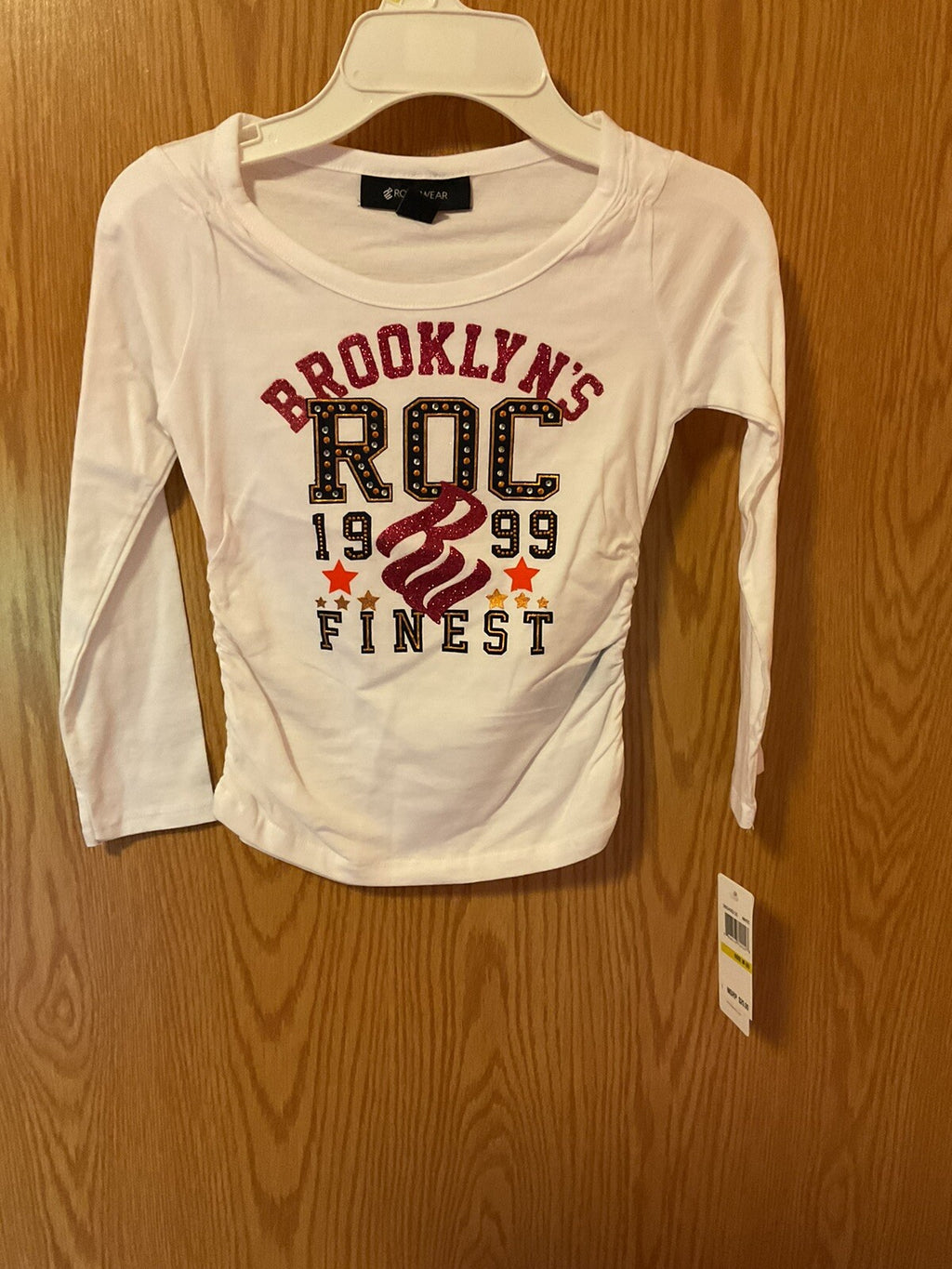 Rocawear White Shirt Brooklyn’s ROC 1999 Boys Size 5M & 6L Long Sleeve BIN 62