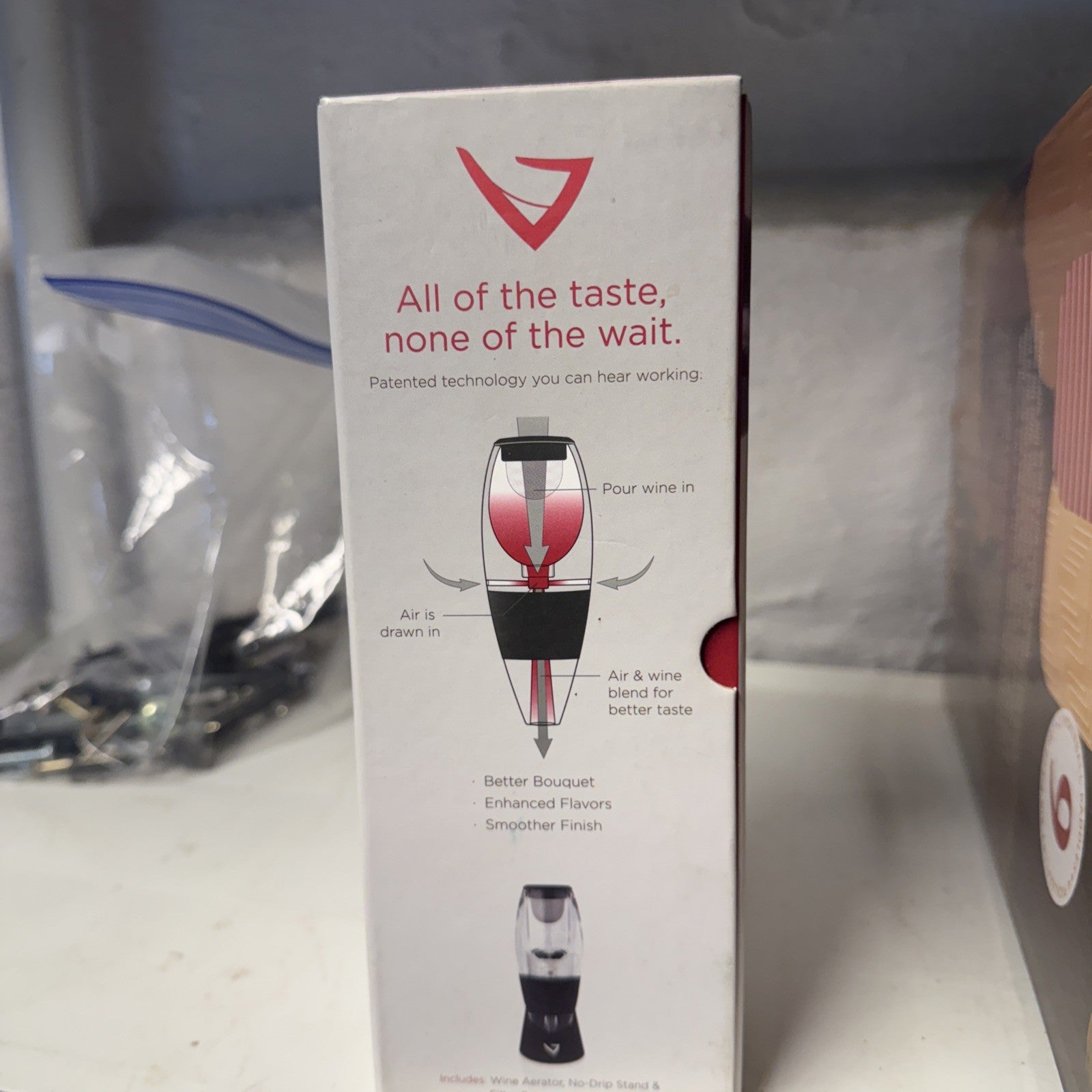 Wine Aerator Vinturi Essential New  Stand Filter Quick Glass Kitchen XMAS SHE 11