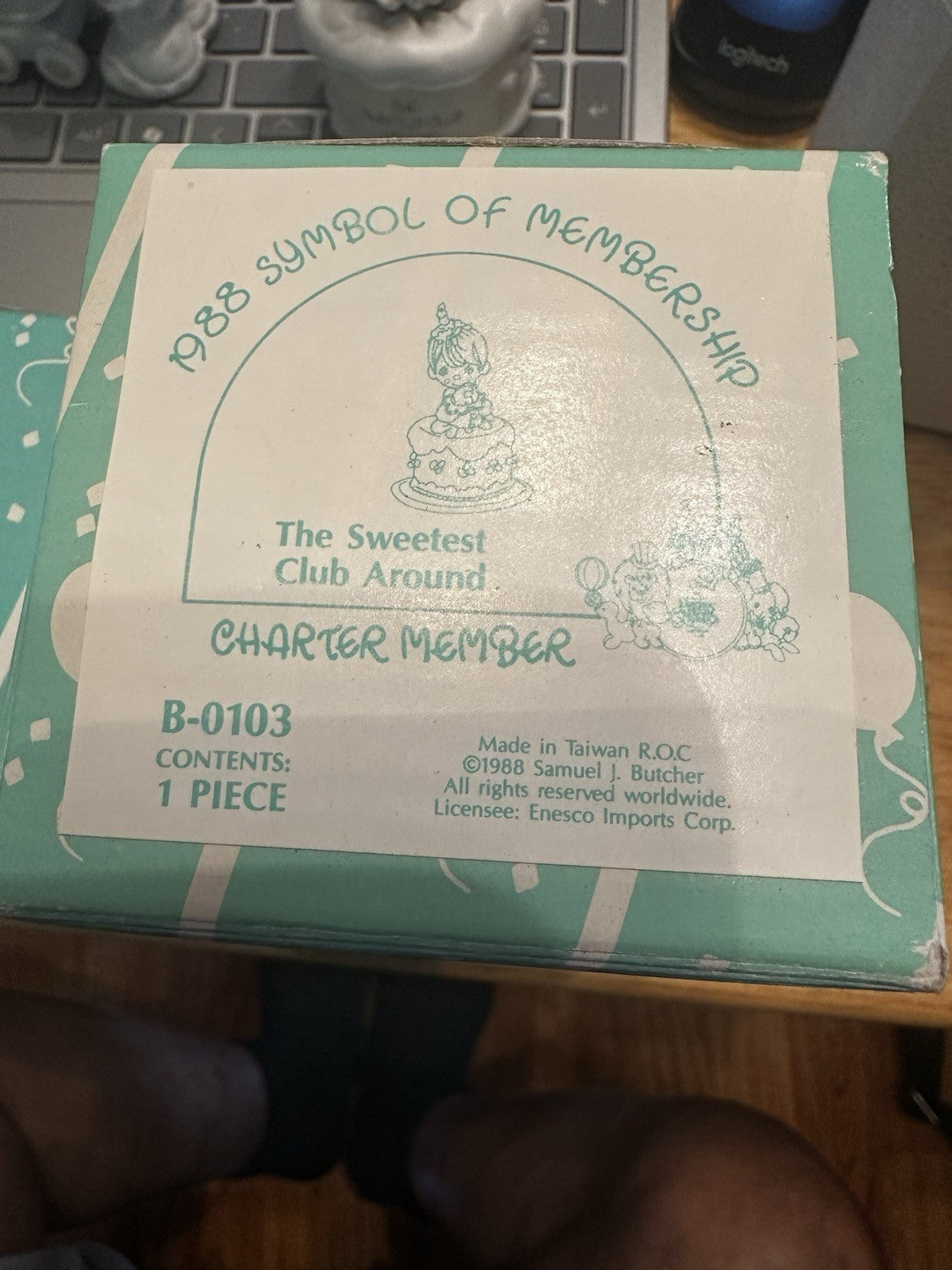 3-Enesco Precious Moments 86, 87, 89 Symbols Of membership Figurines XMAS 014