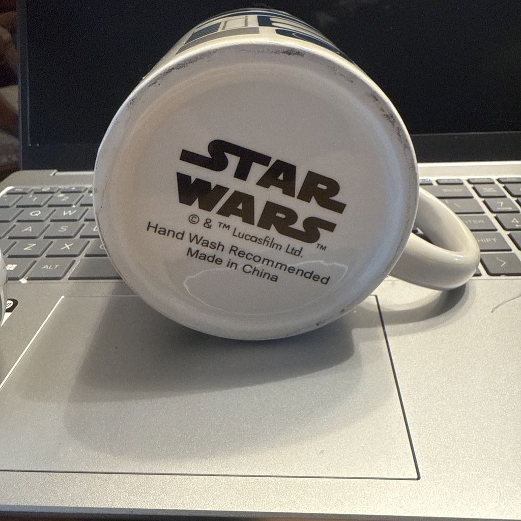 Star Wars R2- D2 Ceramic Big Coffee Mug With Lid- Collectible BIN 93