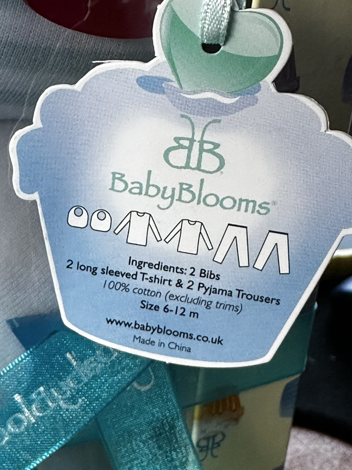 “BABYBLOOMS”  Baby Shower Gift Shirts, Pants, And Bibs boys 06-12 Mos BIB 12