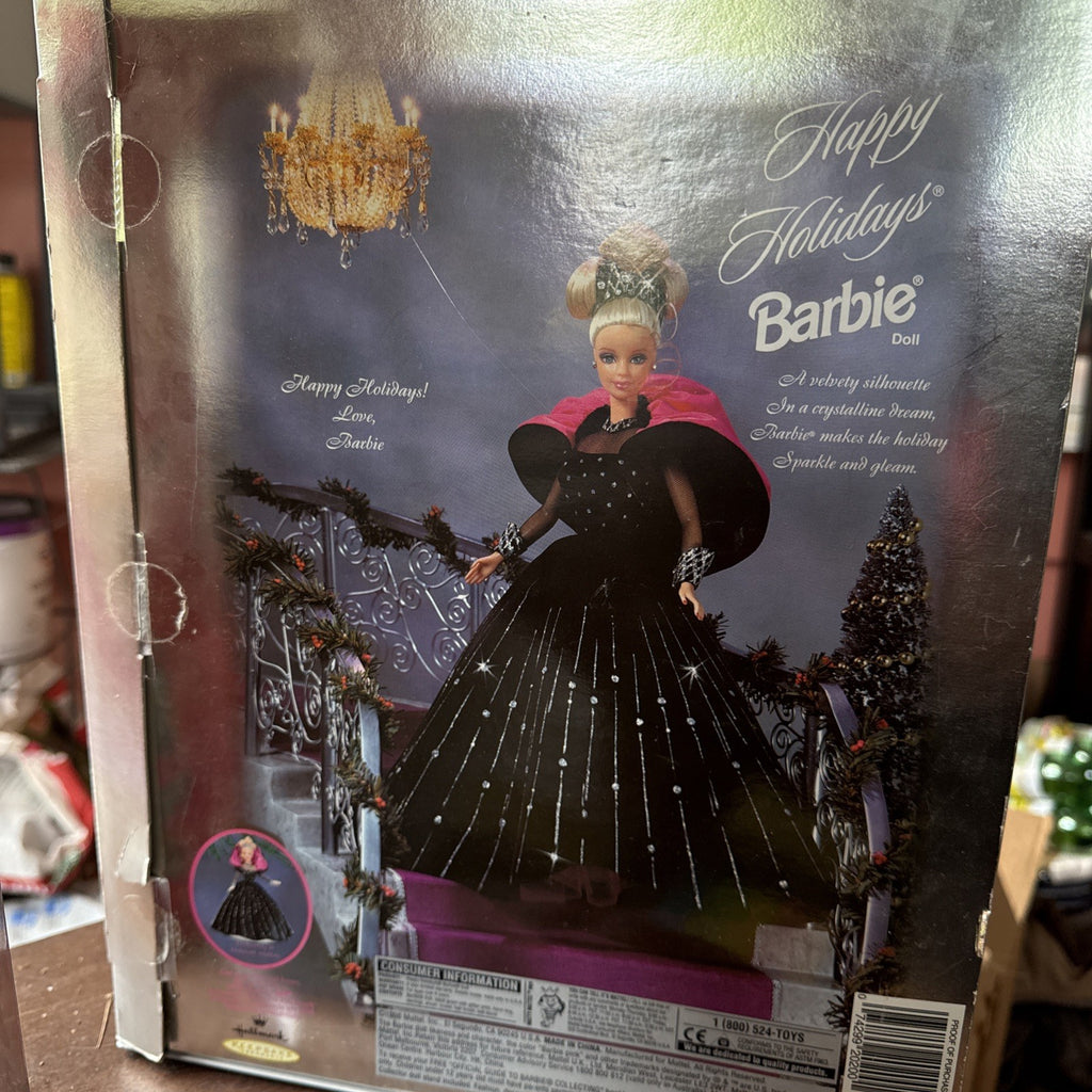(2) Very Rare 1997, 1998 Holiday Barbie. Printing Mistakes On box! NIB. SHE5