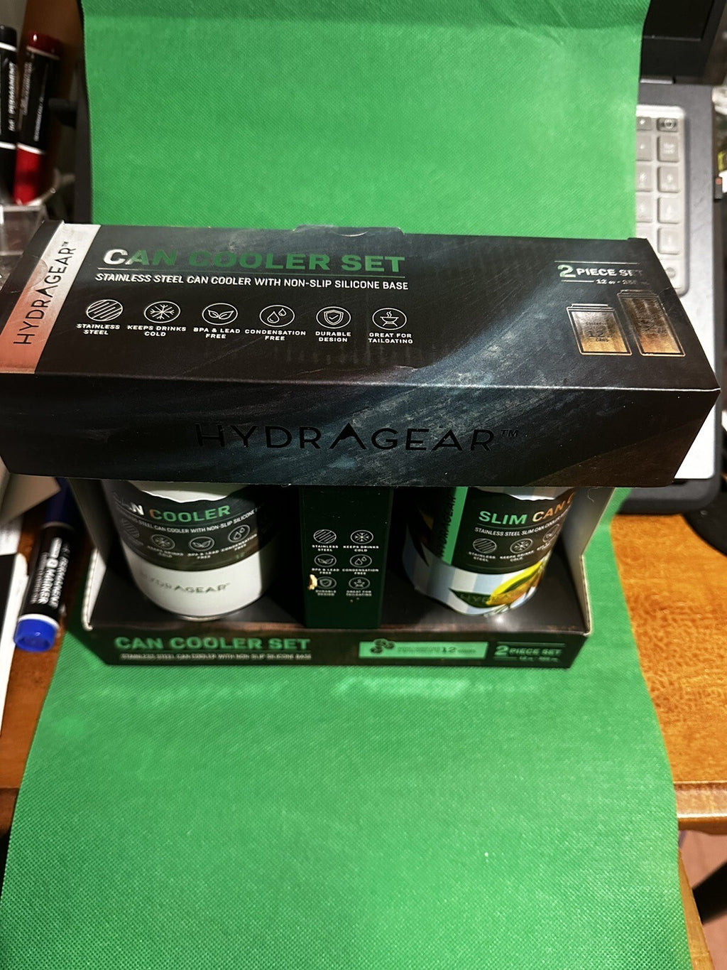 Hydragear Can Cooler Set Stainless Steel1