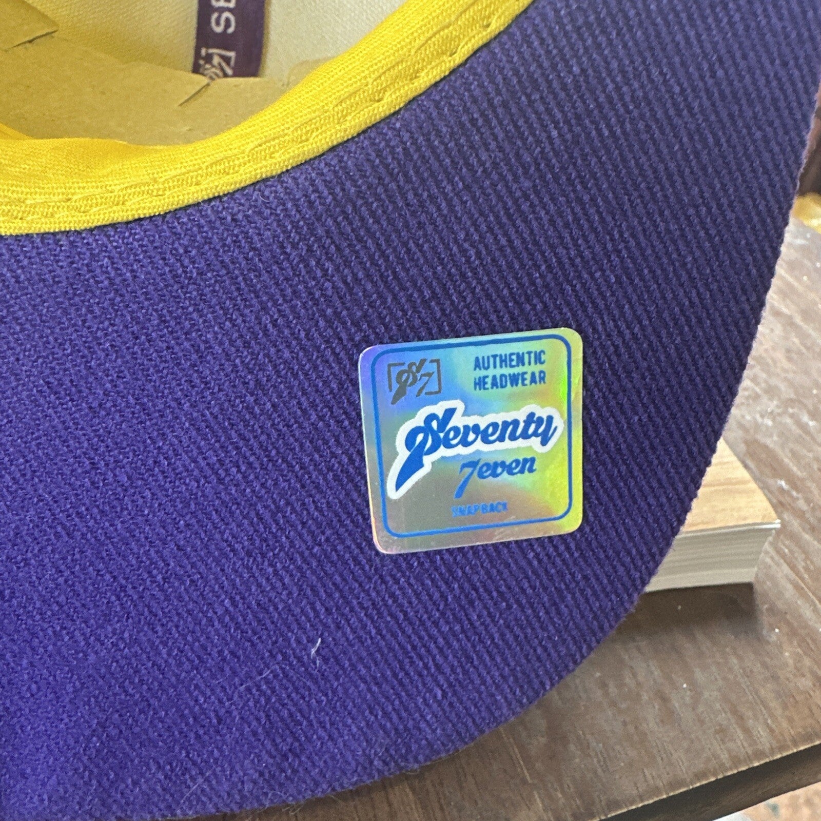 Los Angeles Collector Edition Seventy Seven Hat Yellow Purple Snap Cap NWT BIN 94