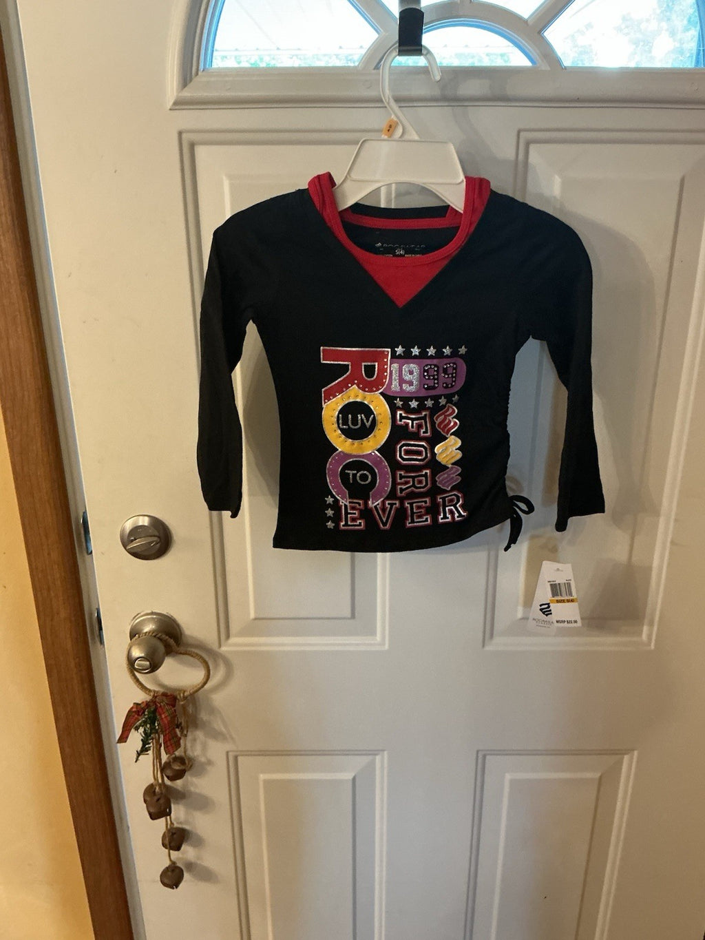 Little Boys Black long sleeve shirt w/the Roca - ROC 1999 Sizes 4S & 5M BIN 62