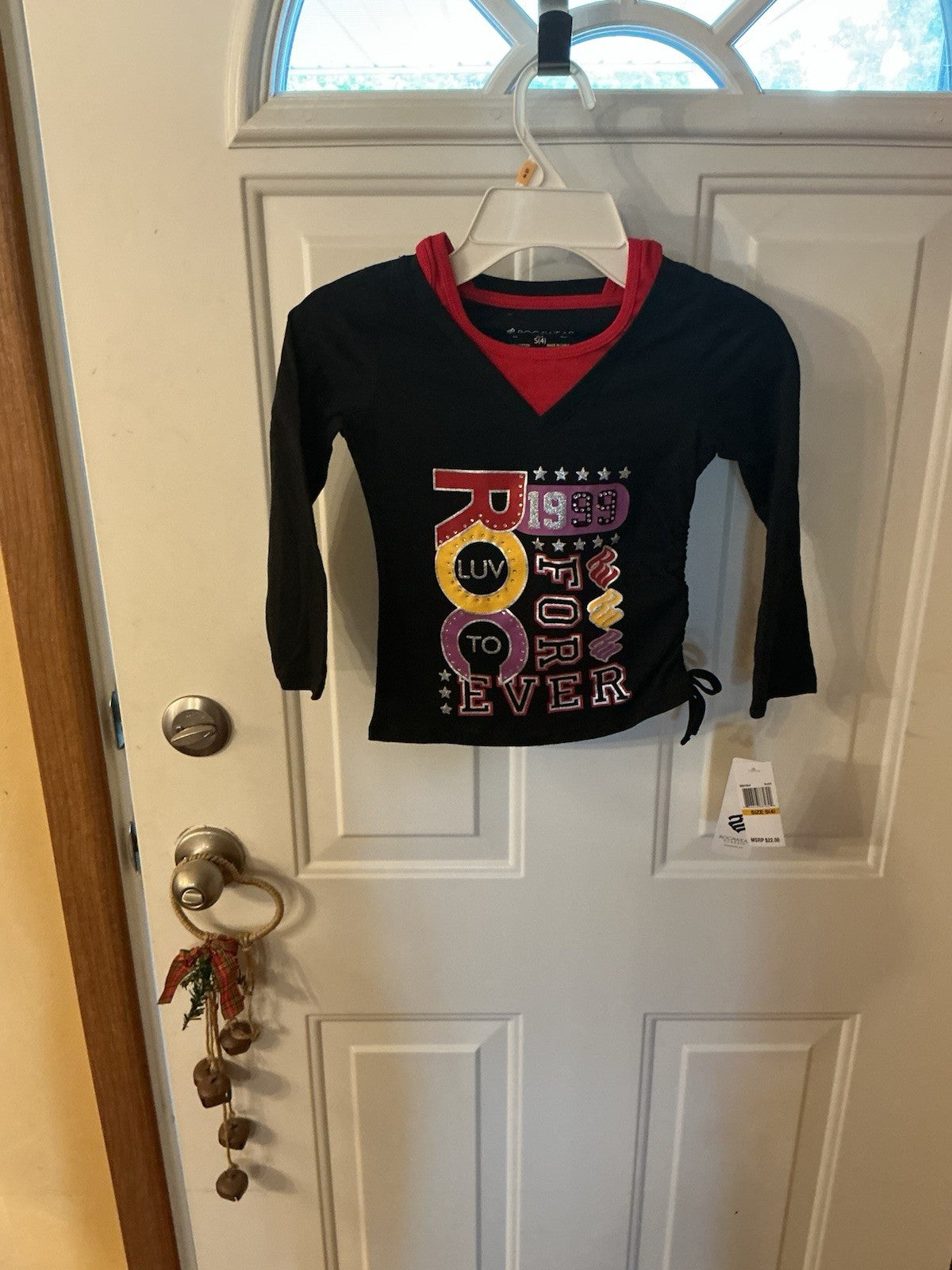 Little Boys Black long sleeve shirt w/the Roca - ROC 1999 Sizes 4S & 5M BIN 62