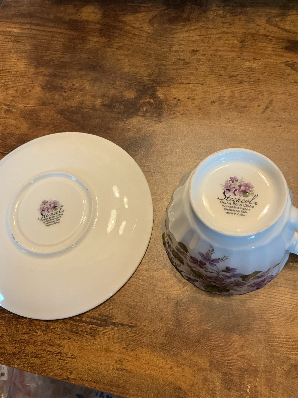 Gracie China by Coastline Imports Cup/Saucer Floral Pattern CHN 423