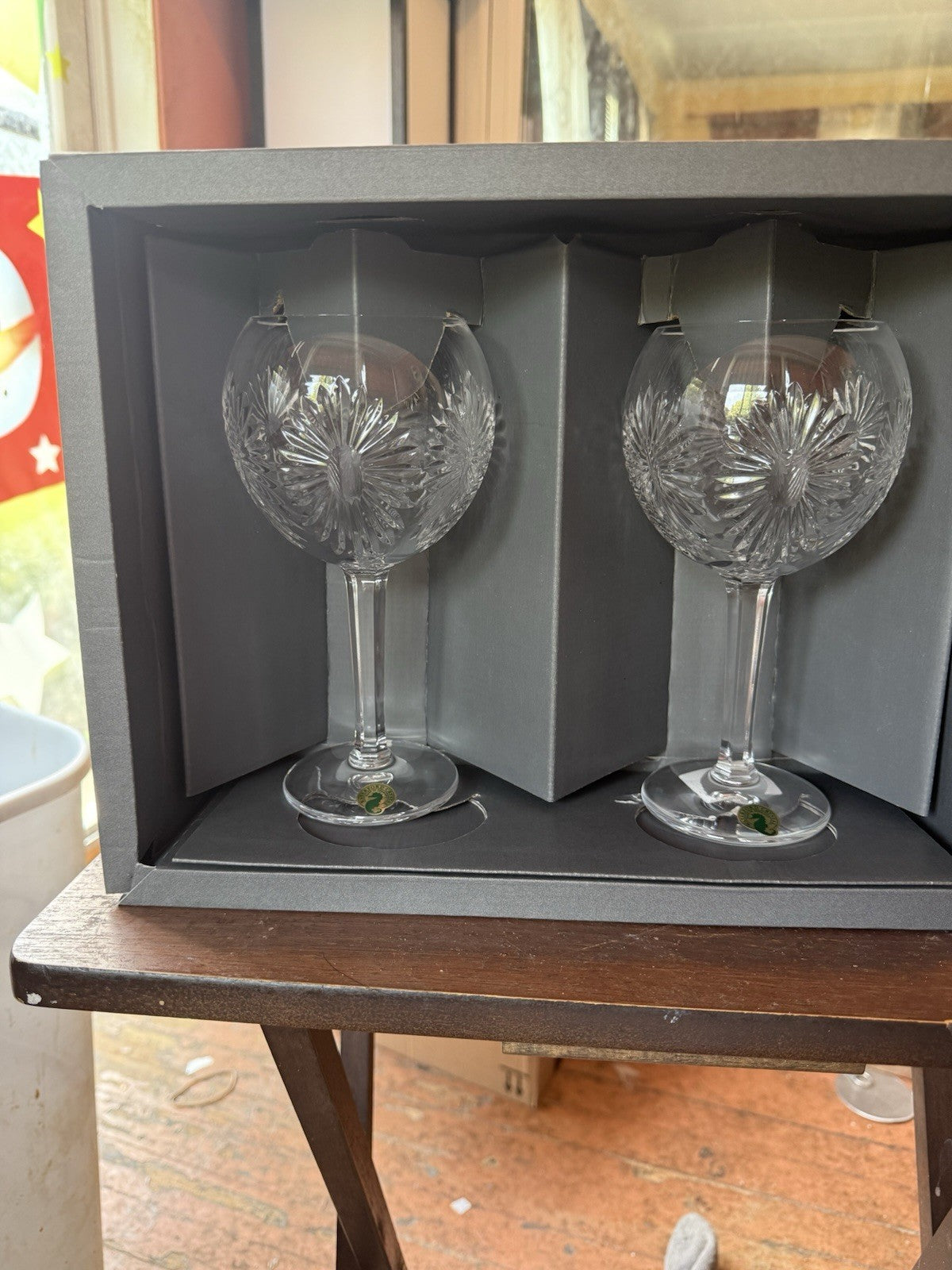 Waterford Crystal MILLENNIUM HEALTH Toasting Goblet Balloon  Glass 8" RETIRED3