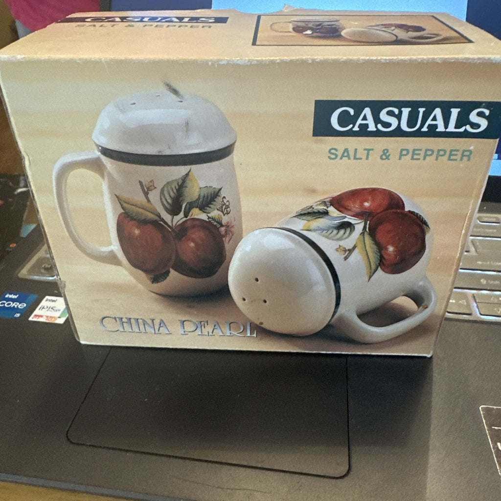 Pearl China Red Apple Salt and Pepper Shakers - Vintage TB 42