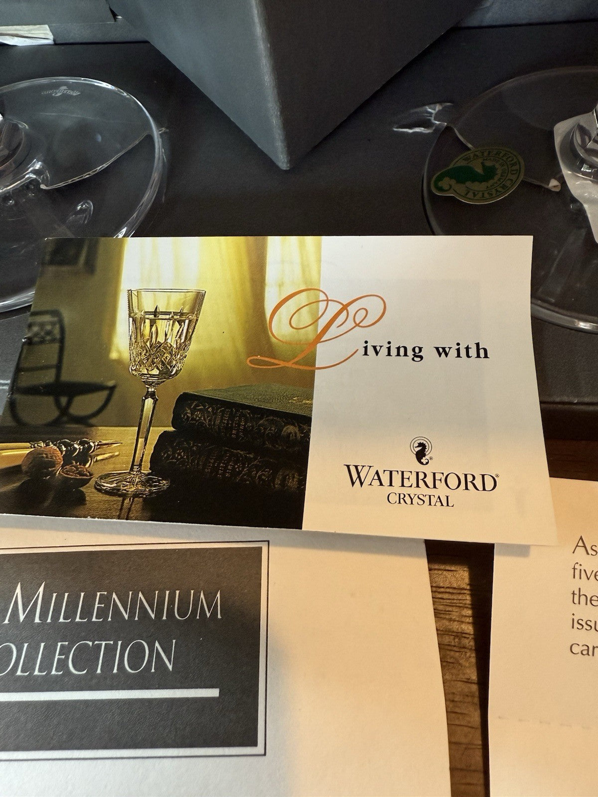 Waterford Crystal MILLENNIUM HEALTH Toasting Goblet Balloon  Glass 8" RETIRED7