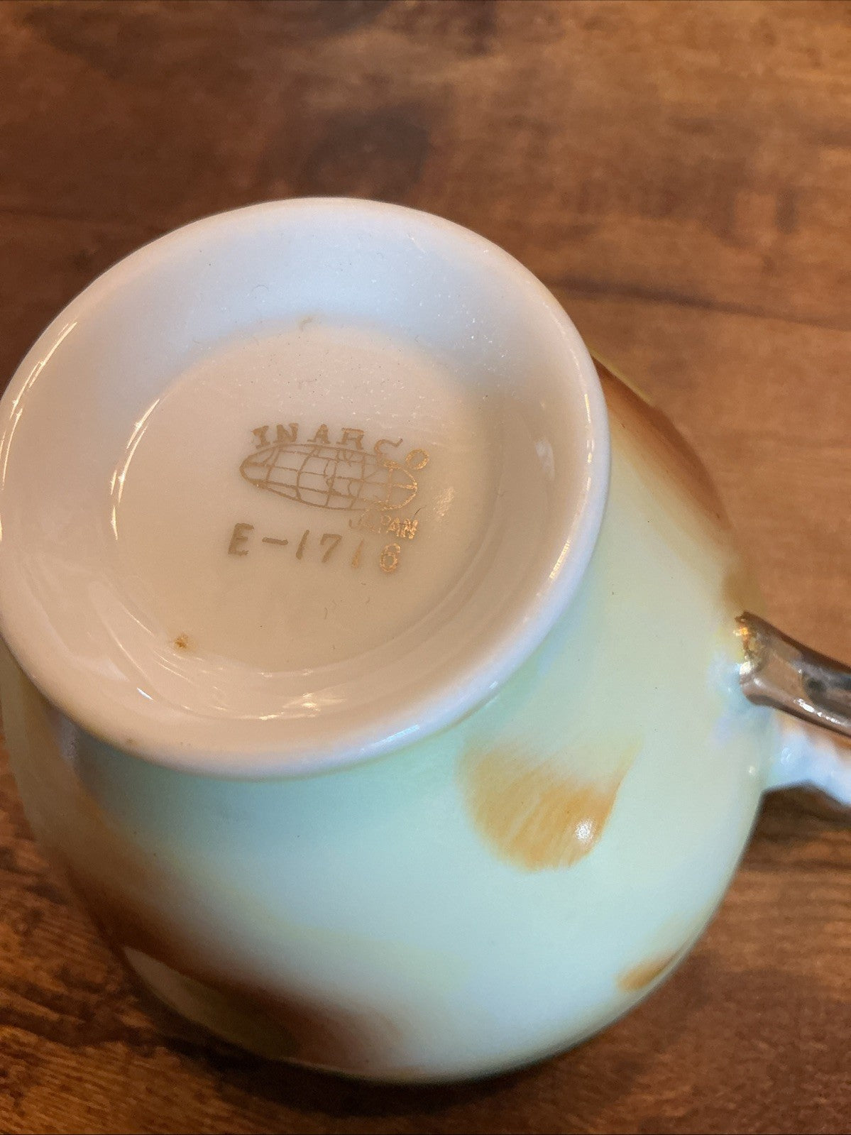 Vintage Hand Painted Harvest Fruit Apple Grapes Banana Cup Saucer CHN 133