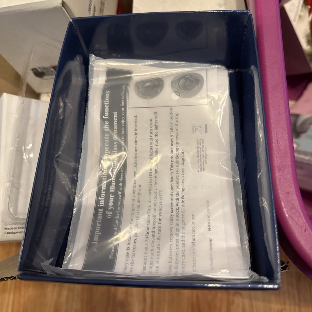 Bradford Exchange Limited Edition Illuminated Glass Ornament My Grandson BIN 991