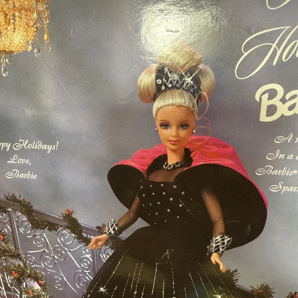 (2) Very Rare 1997, 1998 Holiday Barbie. Printing Mistakes On box! NIB. SHE6