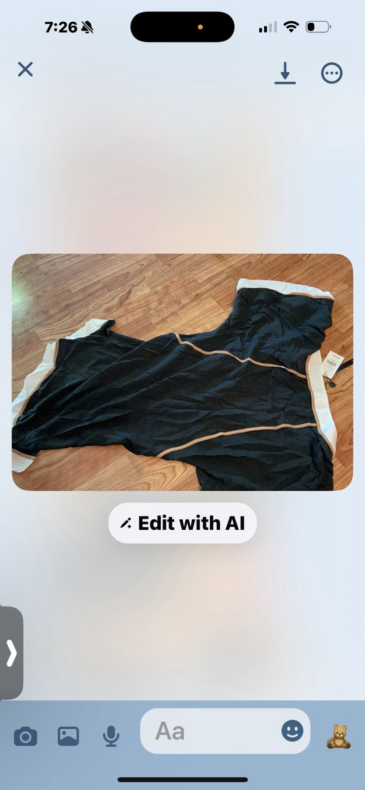 Vix Paula Hermanny Black/White Bathing Suit Cover Women's Small Tunic Top BIN 33