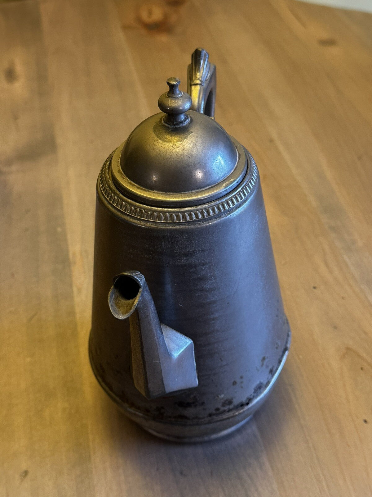 Antique Vtg E.B. Manning Copper Mix Metal Coffee Tea Pot Patent 1862 Pitcher3