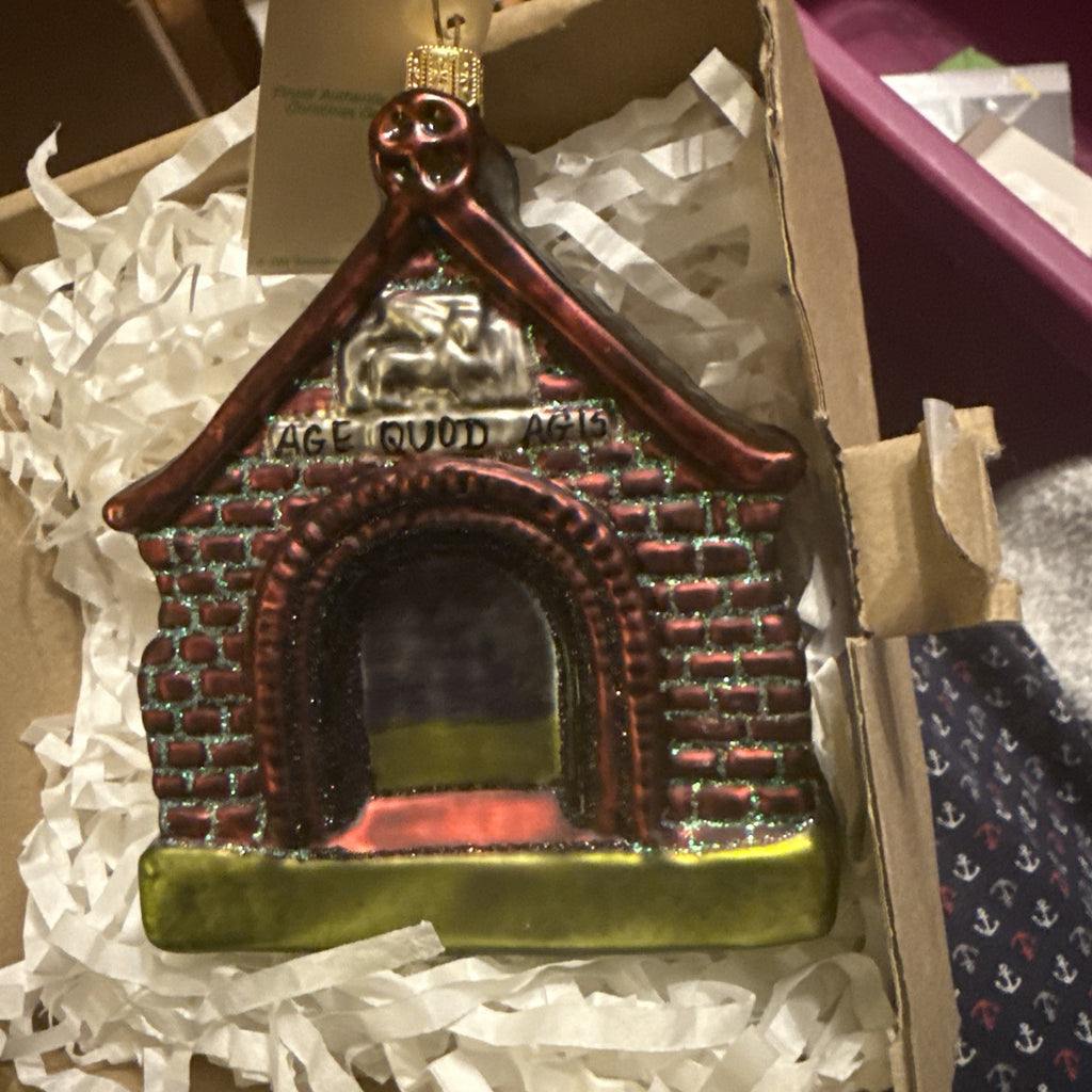 Tannenbaum Treasures Blown Glass “St. Mark’s School”Ornament BIN 991