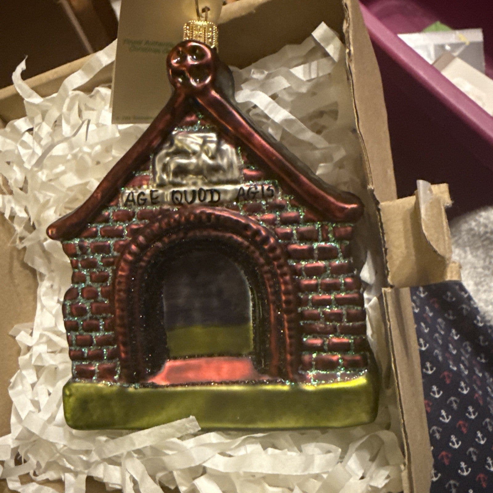 Tannenbaum Treasures Blown Glass “St. Mark’s School”Ornament BIN 991