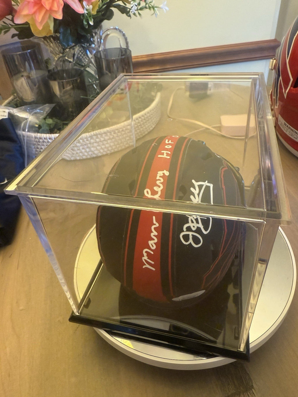 Kelly/Thomas/Reed/Levy “K-GUN” Signed Buffalo Bills Eclipse Mini Helmet JSA/TSE3