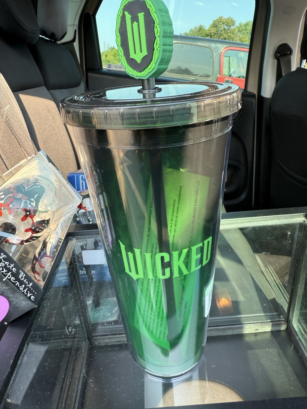 NEW Wicked Magic 24 oz Travel Tumbler Lid Straw Topper BIN 990