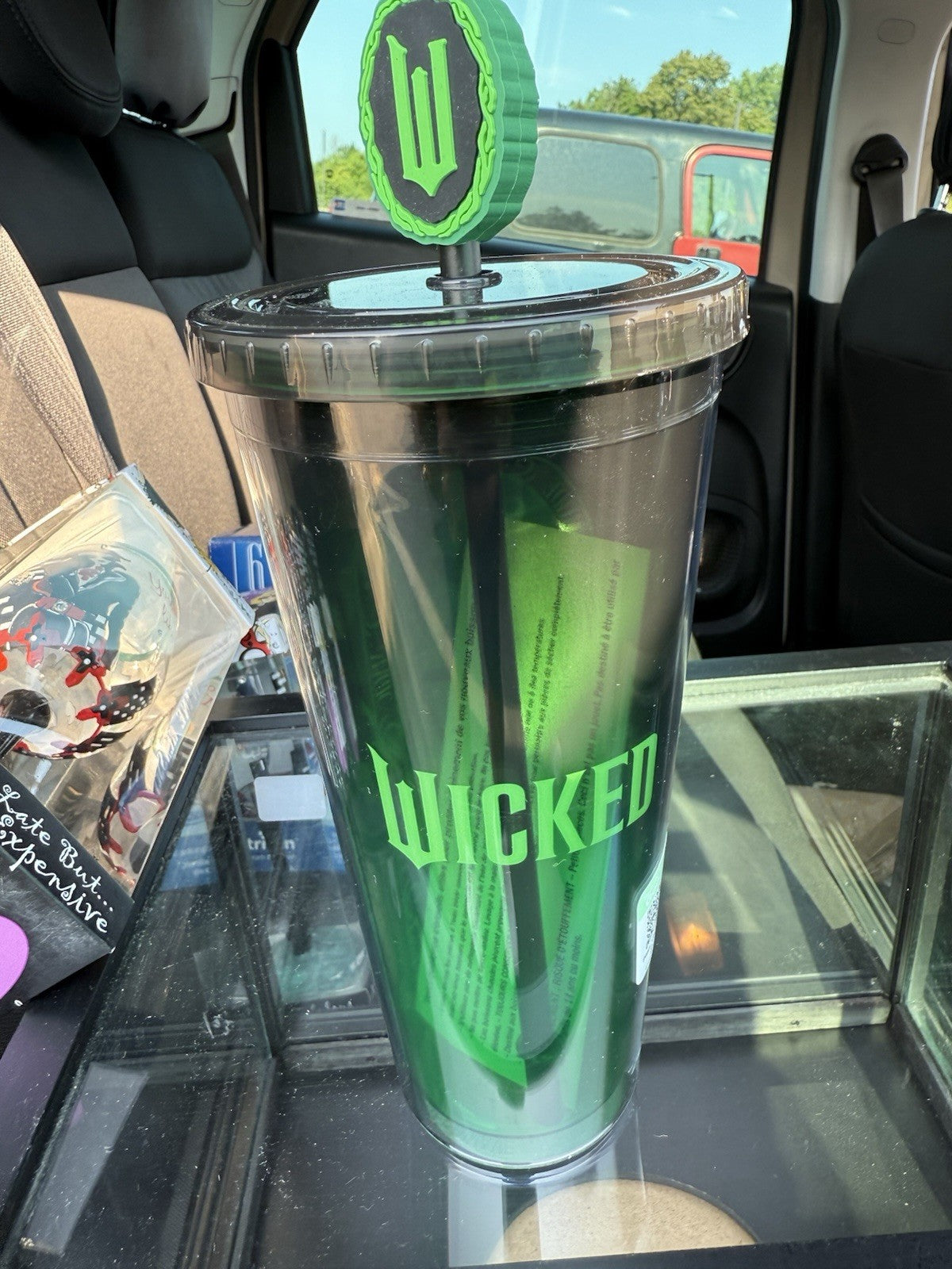 NEW Wicked Magic 24 oz Travel Tumbler Lid Straw Topper BIN 990