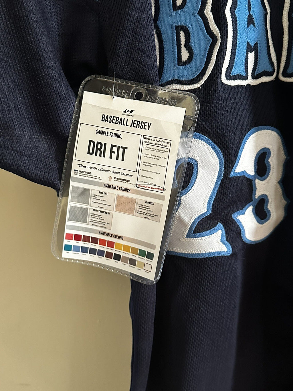 NWT Garb Athletics Salesman Sample Baseball Jersey Bandits (N)2