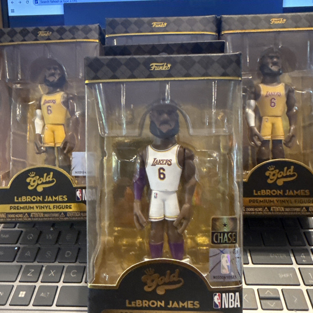 LOT Lebron James Premium Vinyl Funko Figure Set 1 Chase White  & 3 Yellow BIN 90